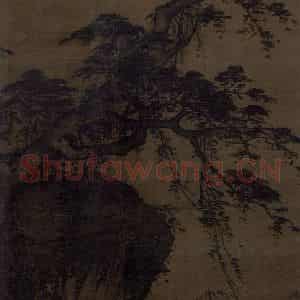 宋代 夏圭《洞庭秋月图》国画山水作品图片鉴赏