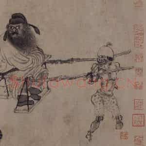 宋代 龚开《中山出游图》国画人物作品图片鉴赏