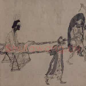 宋代 龚开《中山出游图》国画人物作品图片鉴赏