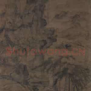 金代 李山《松杉行旅图》国画山水作品图片鉴赏