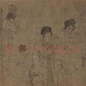 宋代《宫中图》国画人物作品图片鉴赏