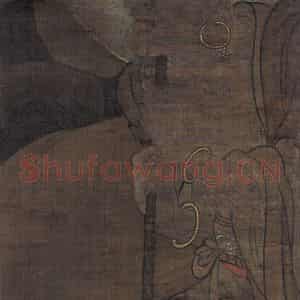 宋代 金大受《第十三尊者 因揭陀尊者图》国画人物工笔作品图片鉴赏