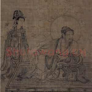 宋代 李公麟《维摩居士图》国画人物工笔作品图片鉴赏