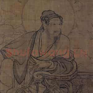 宋代 李公麟《维摩居士图》国画人物工笔作品图片鉴赏