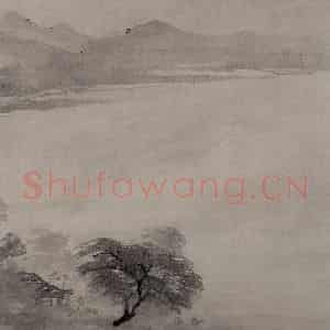 宋代 牧溪《远浦归帆图》国画山水工笔作品图片鉴赏