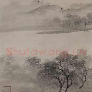 宋代 牧溪《远浦归帆图》国画山水工笔作品图片鉴赏