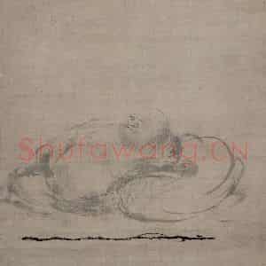 宋代 牧溪《布袋图》国画人物写意作品图片鉴赏
