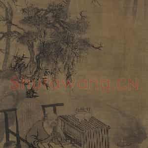 宋代《玄沙接物利生图》国画人物工笔作品图片鉴赏