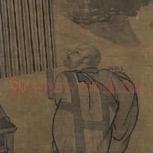 宋代《玄沙接物利生图》国画人物工笔作品图片鉴赏