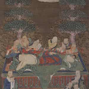 宋代 陆信忠《佛涅盘图》国画人物工笔作品图片鉴赏