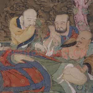 宋代 陆信忠《佛涅盘图》国画人物工笔作品图片鉴赏