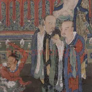 宋代 陆信忠《佛涅盘图》国画人物工笔作品图片鉴赏