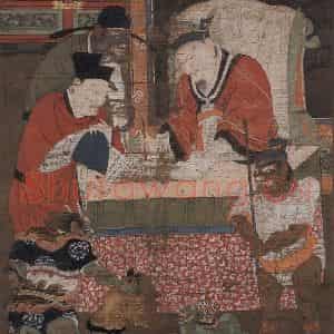 宋代 陆信忠《宋帝王》国画人物工笔作品图片鉴赏