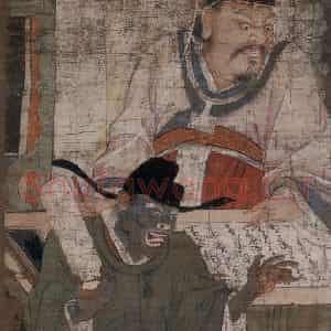 宋代 陆信忠《变成王》国画人物工笔作品图片鉴赏