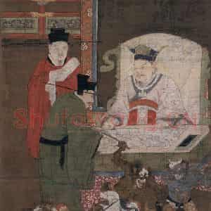 宋代 陆信忠《都市王》国画人物工笔作品图片鉴赏