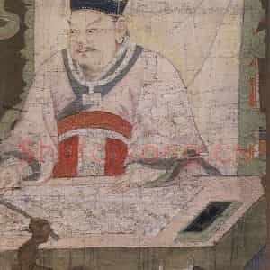 宋代 陆信忠《都市王》国画人物工笔作品图片鉴赏