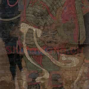 宋代《冥使王》国画人物工笔作品图片鉴赏