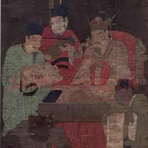 宋代《五官王》国画人物工笔作品图片鉴赏