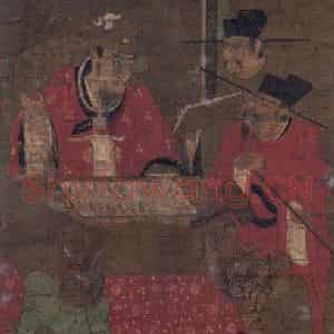 宋代《平等王》国画人物工笔作品图片鉴赏