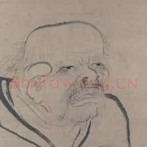 宋代 牧溪《老子图》国画人物工笔作品图片鉴赏