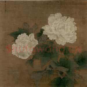 宋代 李迪《红白芙蓉图》国画花鸟工笔作品图片鉴赏
