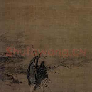 宋代 马远《洞山渡水图》国画综合工笔作品图片鉴赏