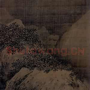 宋代 梁楷《雪景山水图》国画山水工笔作品图片鉴赏