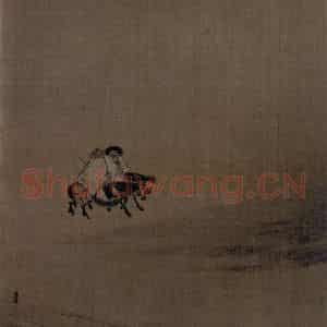 宋代 梁楷《雪景山水图》国画山水工笔作品图片鉴赏