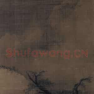 宋代 梁楷《雪景山水图》国画山水工笔作品图片鉴赏