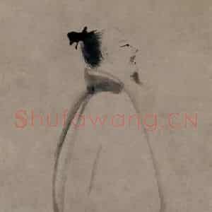 宋代 梁楷《李白吟行图》国画人物写意作品图片鉴赏