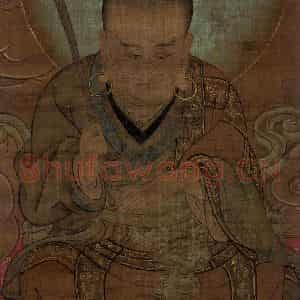 宋代 金大受《第二尊者 迦诺迦伐蹉尊者图》国画人物工笔作品图片鉴赏