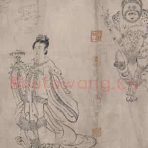 宋代《送子天王图》国画人物作品图片鉴赏