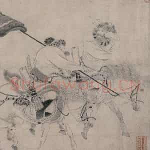 金代 宫素然《明妃出塞图》国画人物作品图片鉴赏