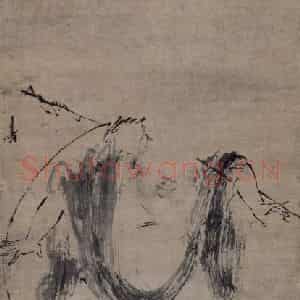 宋代 梁楷（传）《布袋和尚图》国画人物作品图片鉴赏
