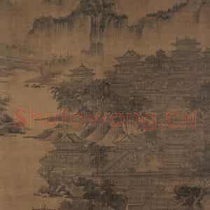 宋代 郭忠恕(传)《明皇避暑宫图》国画综合作品图片鉴赏