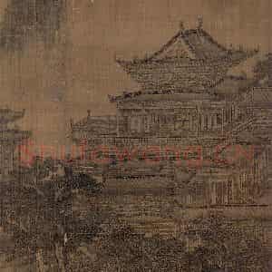 宋代 郭忠恕(传)《明皇避暑宫图》国画综合作品图片鉴赏