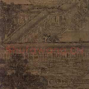 宋代 郭忠恕(传)《明皇避暑宫图》国画综合作品图片鉴赏