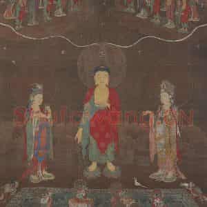 宋代《阿弥陀净土图》国画人物作品图片鉴赏