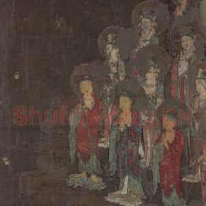 宋代《阿弥陀净土图》国画人物作品图片鉴赏