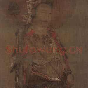 宋代 普悦《大势至菩萨图》国画人物作品图片鉴赏