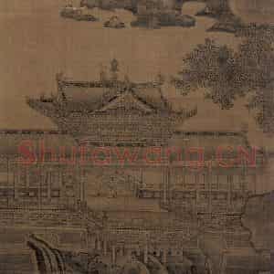宋代 郭忠恕(传)《明皇避暑宫图》国画综合作品图片鉴赏