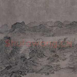 宋代 燕文贵《江山楼观图》国画山水作品图片鉴赏