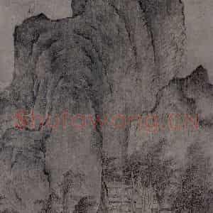 宋代 燕文贵《江山楼观图》国画山水作品图片鉴赏