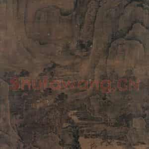 宋代《秋江渔艇图》国画山水作品图片鉴赏