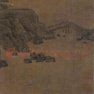 宋代《秋江渔艇图》国画山水作品图片鉴赏