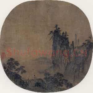 宋代《观瀑图》国画综合作品图片鉴赏