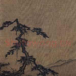 宋代 马远《古松楼阁图》国画综合作品图片鉴赏