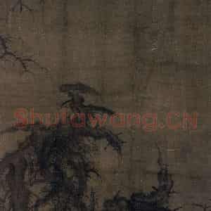 宋代 李成《读碑窠石图》国画综合作品图片鉴赏
