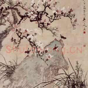 1954年 蔡鹤洲《仲春赋》国画花鸟作品图片鉴赏