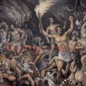 1933年 彭友善《恶梦》国画综合作品图片鉴赏